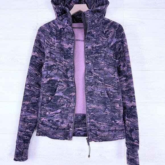 Lululemon Scuba Hoodie IV Size 6 Rip Wave Purple Full Zip Athleisure Fleece - Picture 8 of 16